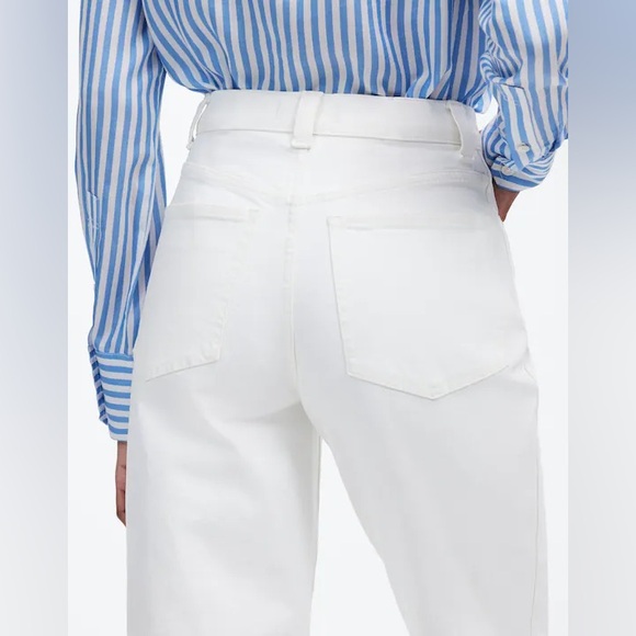 New Madewell The Perfect Vintage Wide-Leg Crop Jean tile White Size W28 - Picture 5 of 15